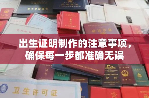 九江出生证明制作的注意事项，确保每一步都准确无误