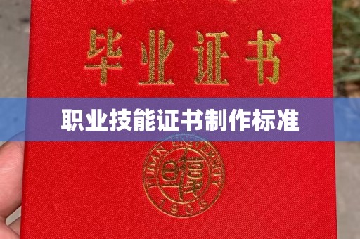 九江职业技能证书制作标准