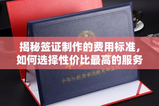 九江揭秘签证制作的费用标准，如何选择性价比最高的服务？