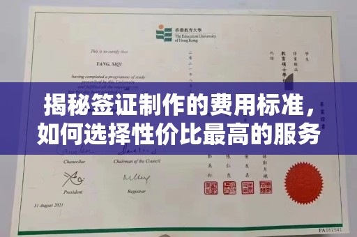 九江揭秘签证制作的费用标准，如何选择性价比最高的服务？