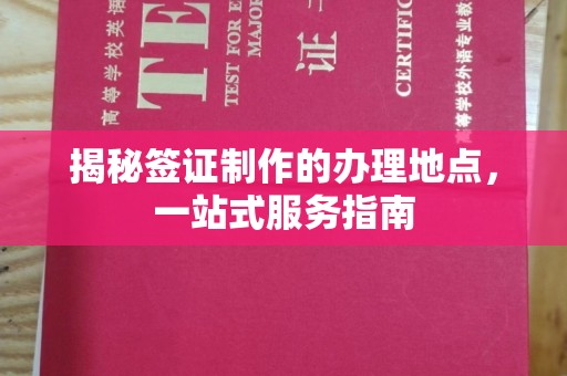 九江揭秘签证制作的办理地点，一站式服务指南
