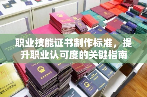 九江职业技能证书制作标准，提升职业认可度的关键指南