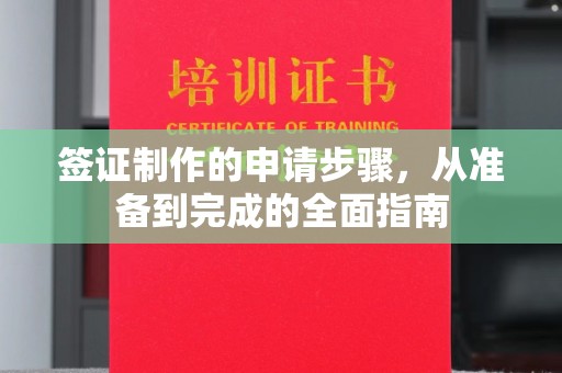 九江签证制作的申请步骤，从准备到完成的全面指南