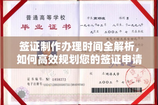 九江签证制作办理时间全解析，如何高效规划您的签证申请流程